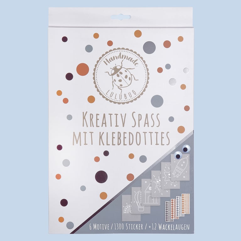 Lulubug Kreativ Set mit Klebe Dotties blau