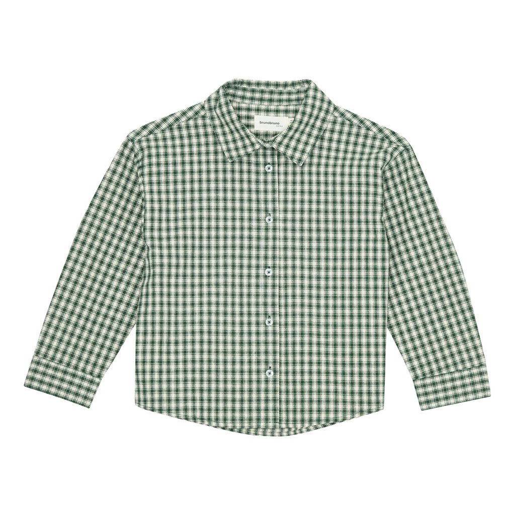 Brunobruno nation Hemd Nohrla Check Shirt, Myrtle Green Check