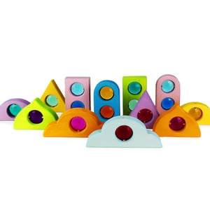 Bauspiel Märchenfenster pastell (12 Teile)