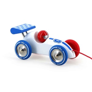 Vilac Zieh-Rennwagen Weiß mit Rot & Blau