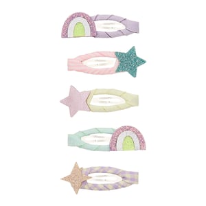Mimi und Lula Haarspangen Rainbow and Star Mini Clic Clacs