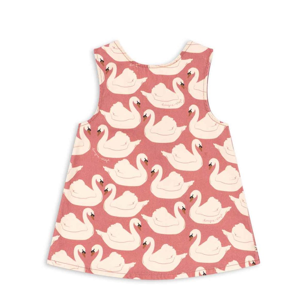 Konges Sløjd Kleid Magot Bow Dress Gots Swan Rose