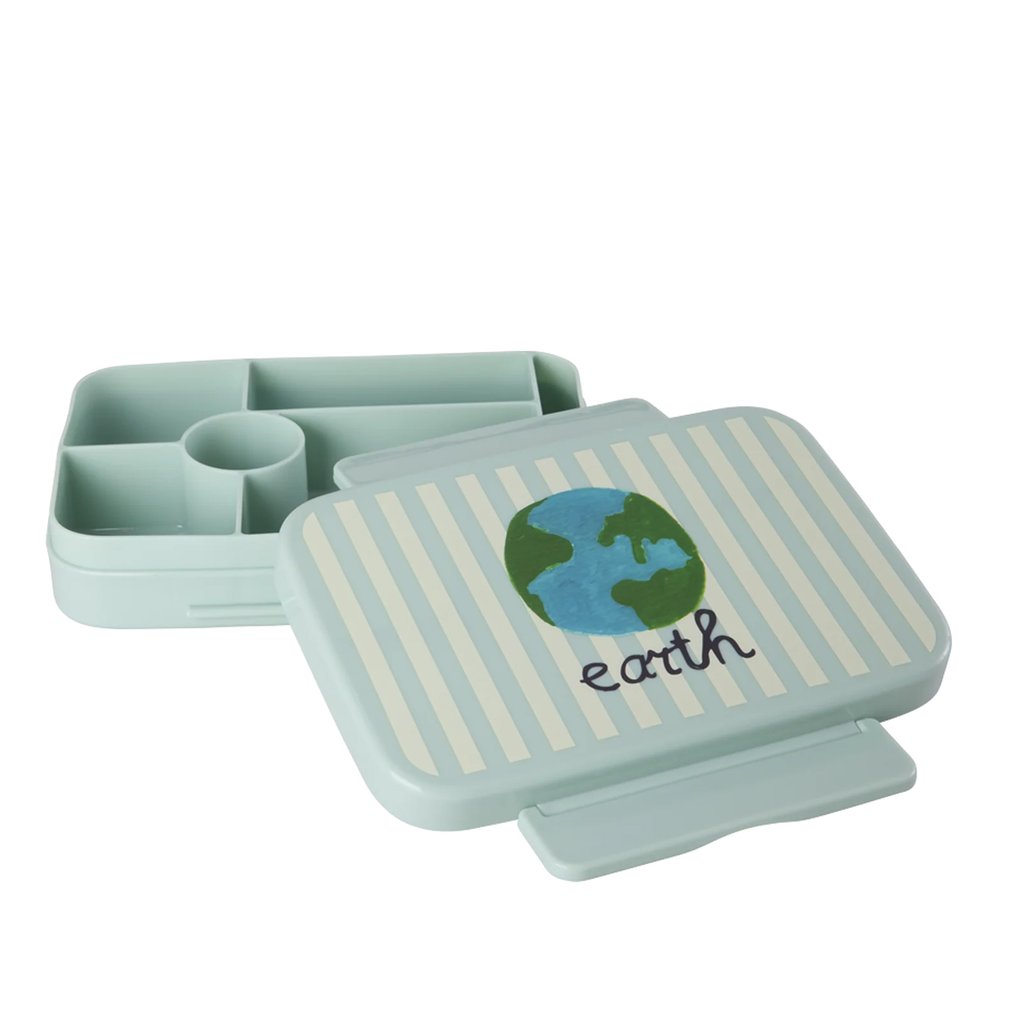 Rice Lunchbox mit 6 Fächern ABC Blue Earth Print