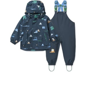 Liewood Regenbekleidungsset Manu, Cars/ Classic navy