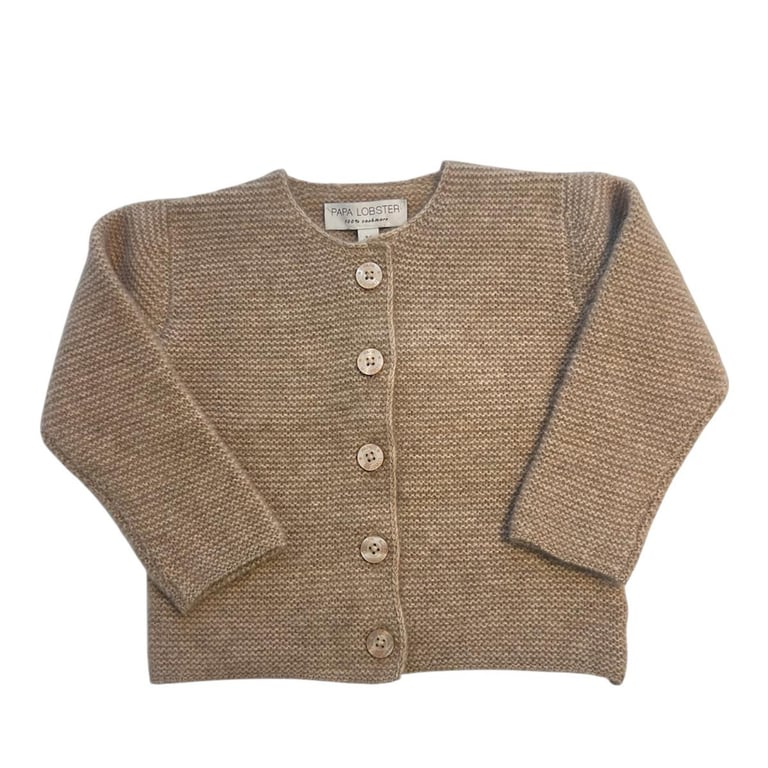 Papa Lobster Cardigan Pearl, beige mélange