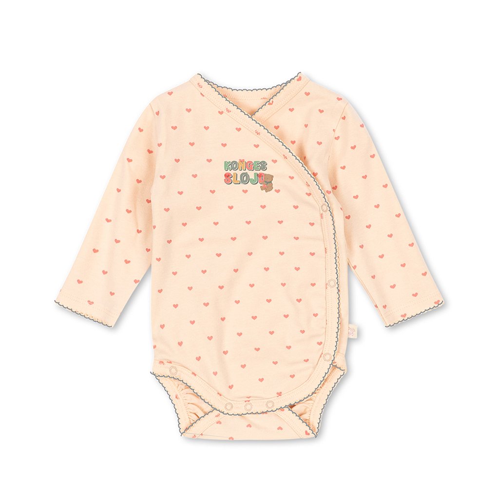 Konges Sløjd Langarm-Body Basic Newborn, Teddy Coeur