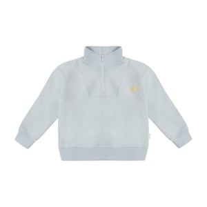 Leevje Unisex Quarter-Zip Sweatshirt Salt Sand Sea, clear blue