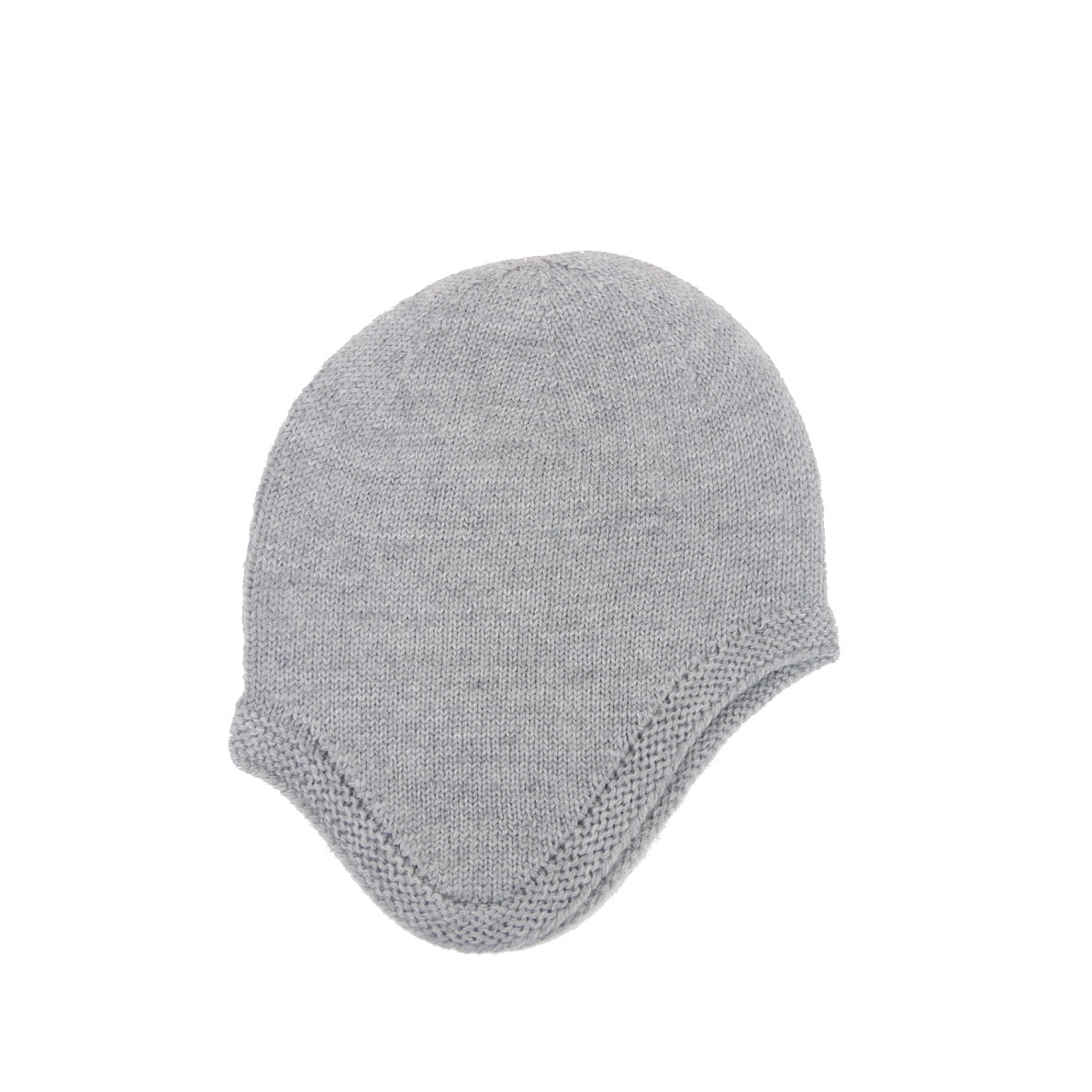 Baby Kochs Babymütze aus Merinowolle grau
