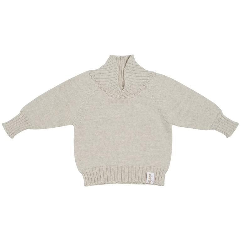 Strickgut Pullover beige melange
