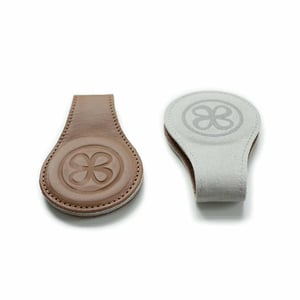 Cloby Magnet-Clips, 2er Set - Leder braun