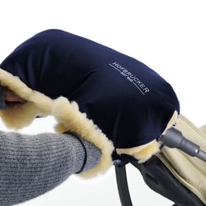 Hofbrucker Lammfellhandwärmer für Kinderwagen marine