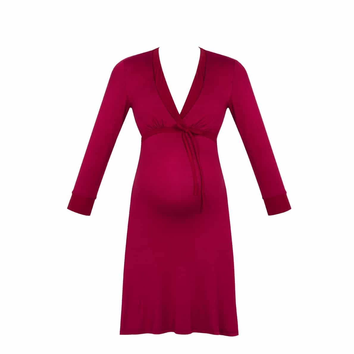 Cache Coeur Schwangerschafts- und Stillnachthemd, milk-bordeaux