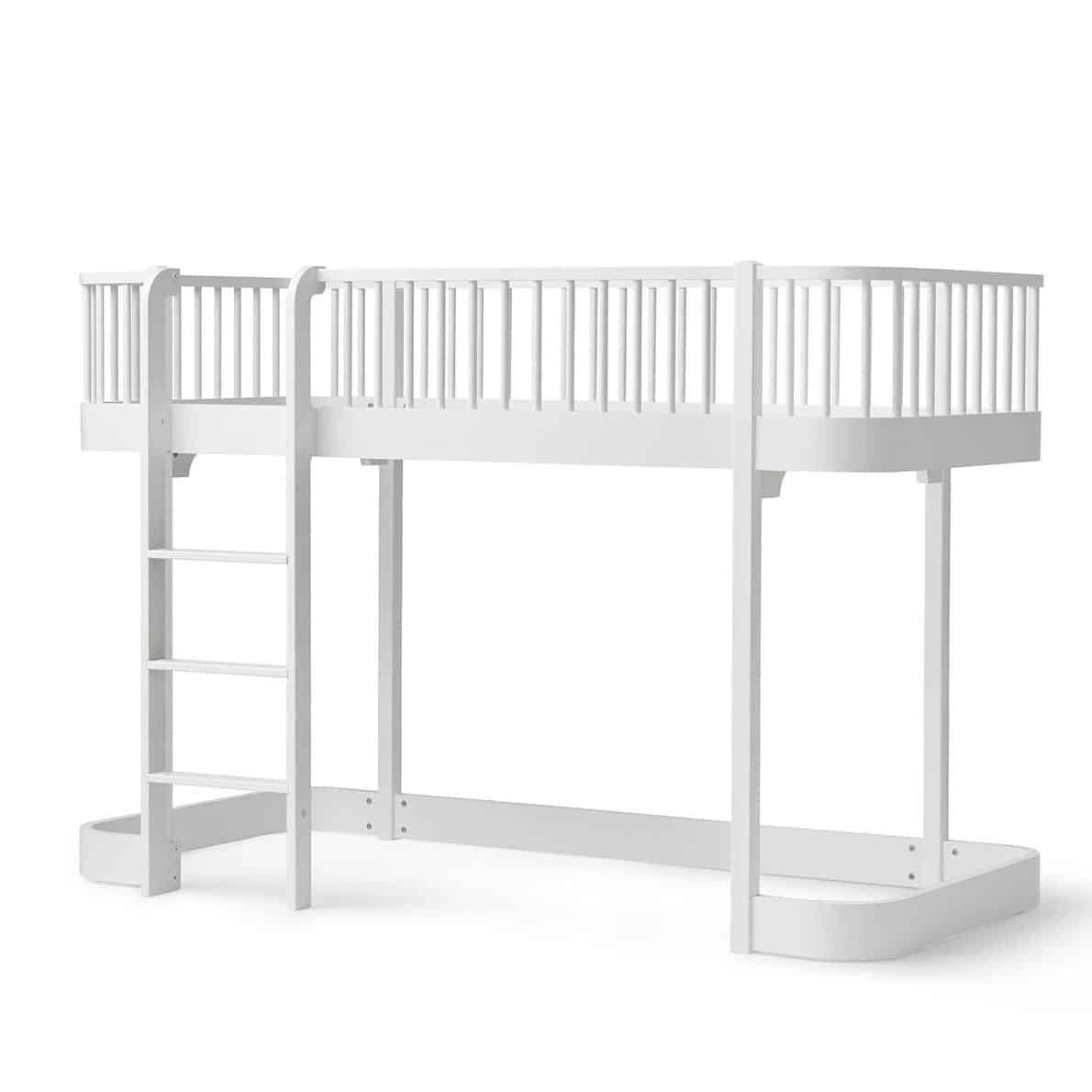 Oliver Furniture Wood Halbhohes Hochbett Leiter vorne weiß neue Höhe 138 cm