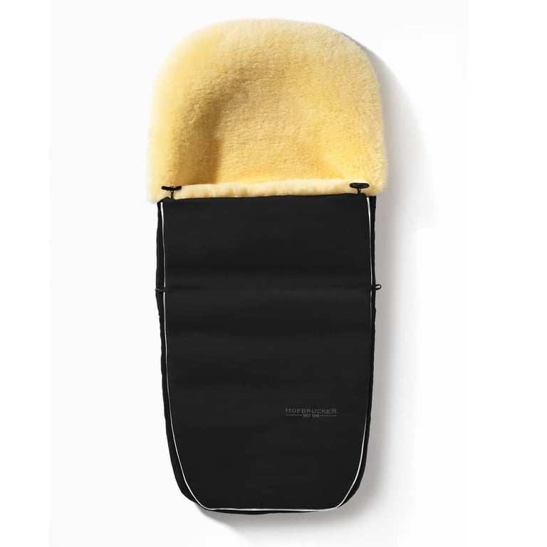 Hofbrucker Lammfellfußsack Kinderwagen Polaris schwarz