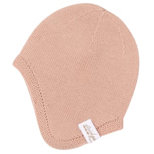 Baby Kochs Babymütze aus Merinowolle powder-rose