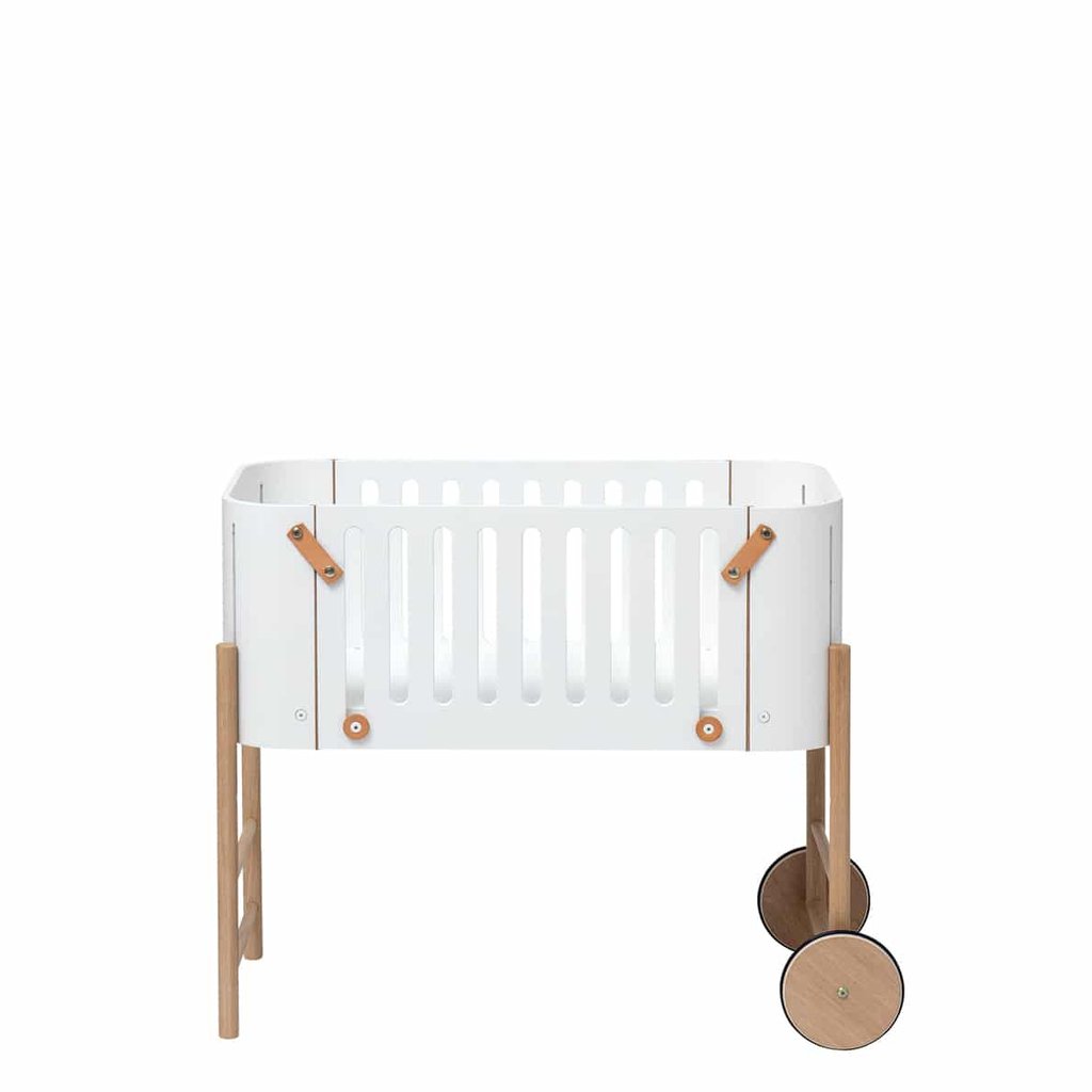 Oliver Furniture Wood Beistellbett inkl. Umbauset zur Bank, weiß/Eiche 6