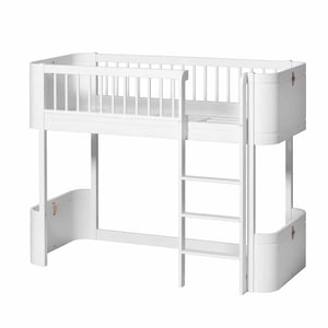 Oliver Furniture Wood Mini+ halbhohes Hochbett weiss