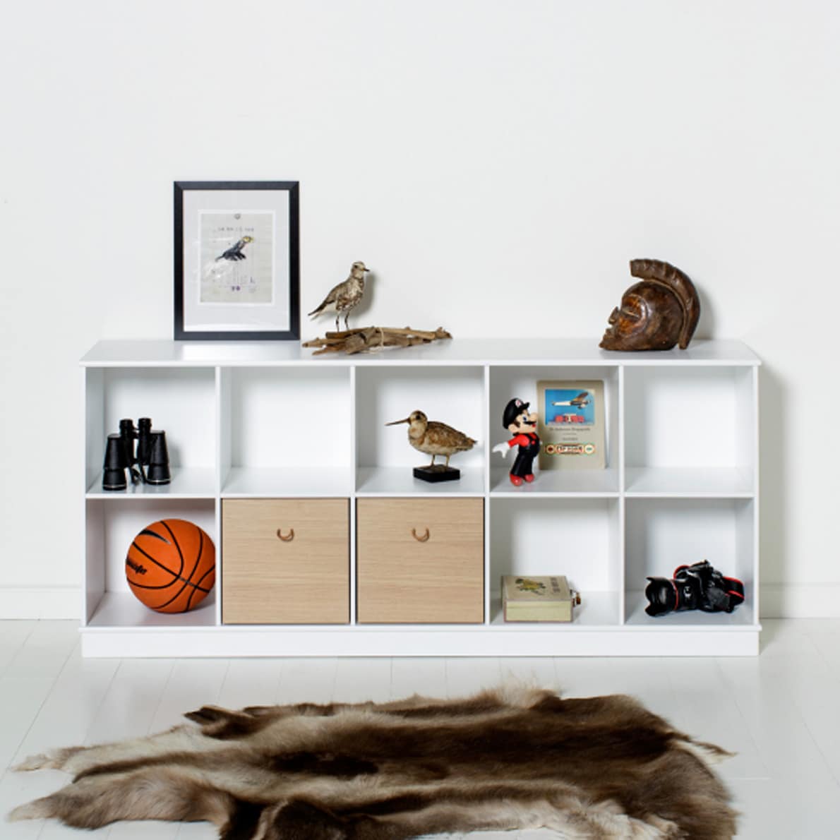 Oliver Furniture Wood Kisten weiß/eiche, 2 Stück 3