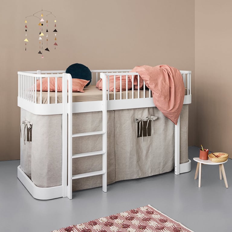 Oliver Furniture Wood Vorhang für halbhohes Hochbett/Etagenbett (inkl. Befestigung), diverse Farben