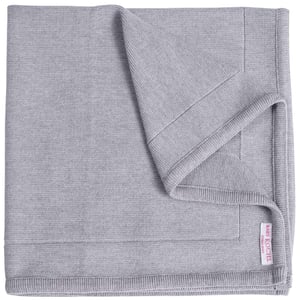 Baby Kochs Exklusiv Babydecke in Merinowolle grau