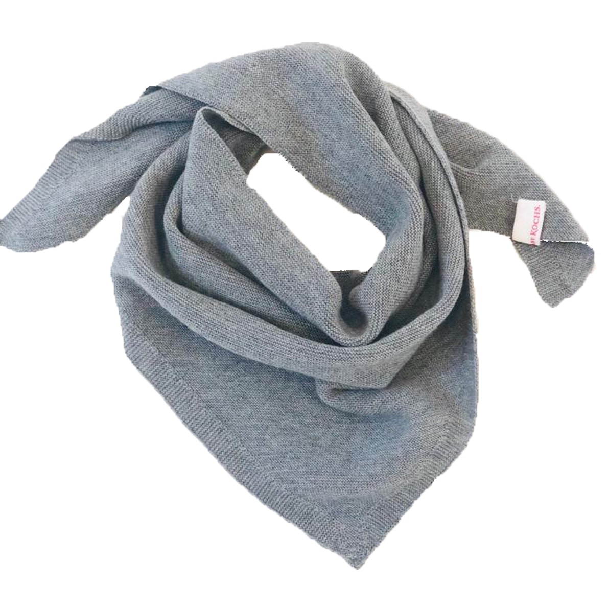 Baby Kochs Dreieckstuch grau