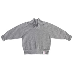 Strickgut Baby-Pullover grau