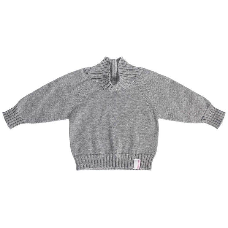 Strickgut Baby-Pullover grau