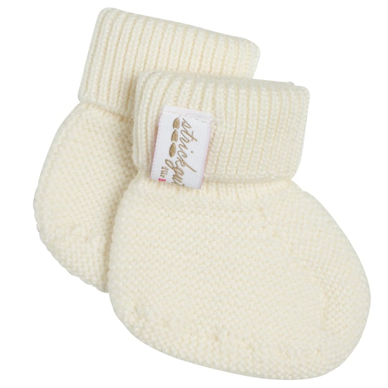 Baby Kochs Babyschuhe aus Merinowolle ecru
