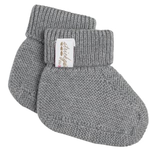 Baby Kochs Babyschuhe aus Merinowolle grau