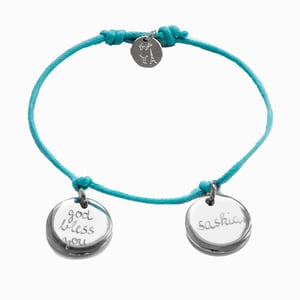 Pelina bijoux Two charm Armband in silber/ individuelle Gravur