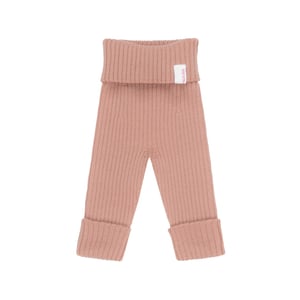 Strickgut Babyleggings zum Mitwachsen puder rosé