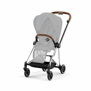 CYBEX Mios 3.0 Rahmen inkl. Sitz Hardparts (Platinum Kollektion) Chrom braune Details