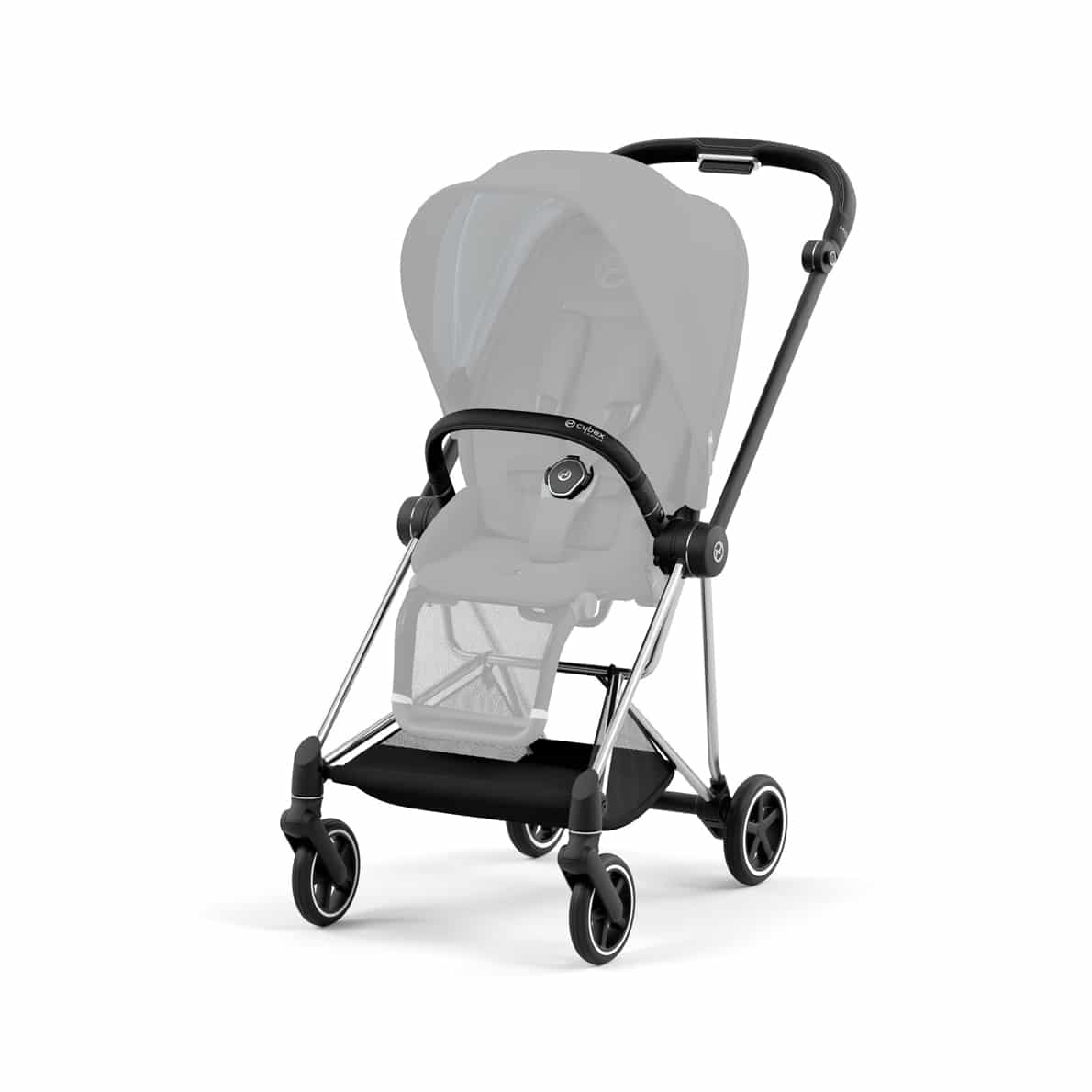 CYBEX Mios 3.0 Rahmen inkl. Sitz Hardparts (Platinum Kollektion) Chrome schwarze Details