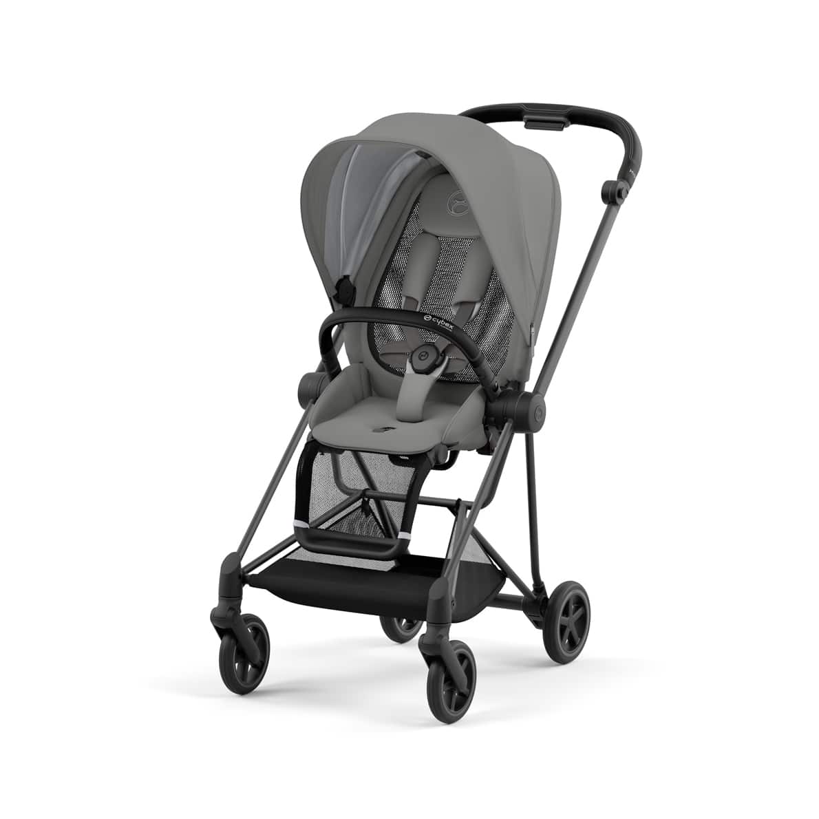 CYBEX Mios 3.0 Rahmen inkl. Sitz Hardparts (Platinum Kollektion) Mattblack Soho grey