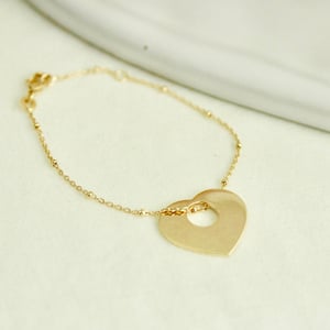 Pelina Bijoux Armband Classic Heart Donut in gold/ individuelle Gravur