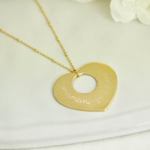 Pelina Bijoux Halskette Big Heart Donut in gold/individuelle Gravur
