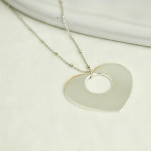 Pelina Bijoux Halskette Big Heart Donut in silber/ individuelle Gravur