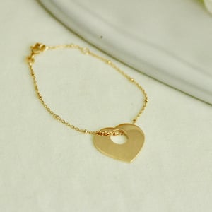 Pelina Bijoux Kinderarmband "Mini Donut" in gold/ individuelle Gravur
