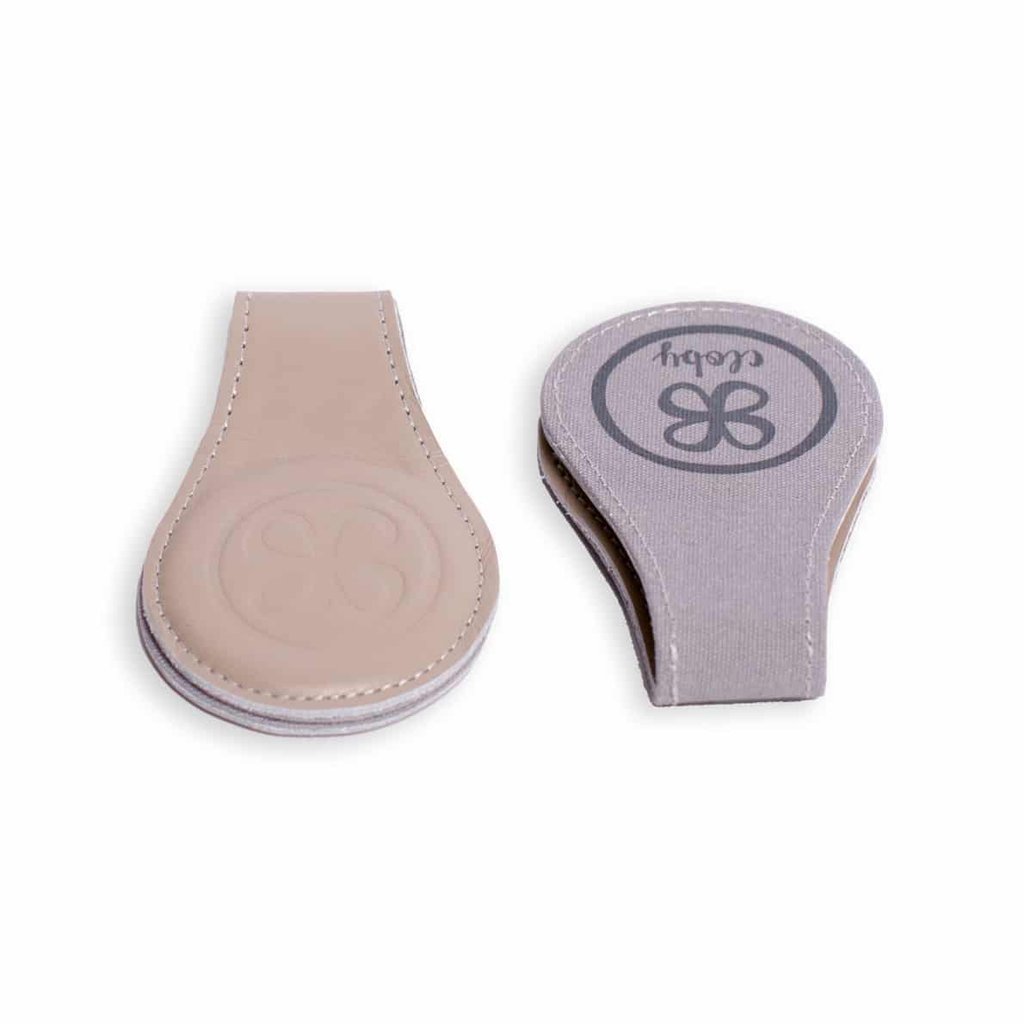 Cloby Magnet-Clips, 2er Set - Leder beige 3