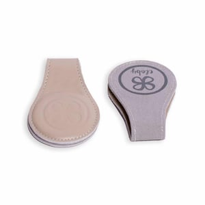 Cloby Magnet-Clips, 2er Set - Leder beige 3
