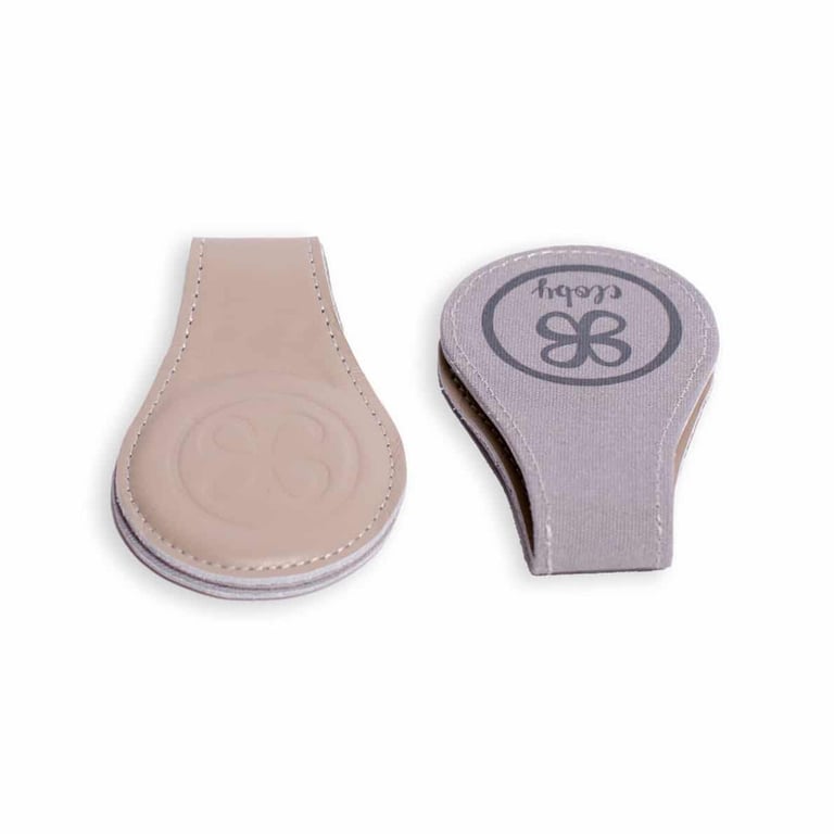 Cloby Magnet-Clips, 2er Set - Leder beige 3