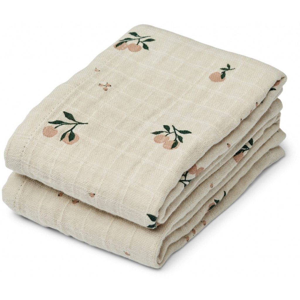 Liewood Musselintuch Lewis 2er Pack, Peach sea shell mix