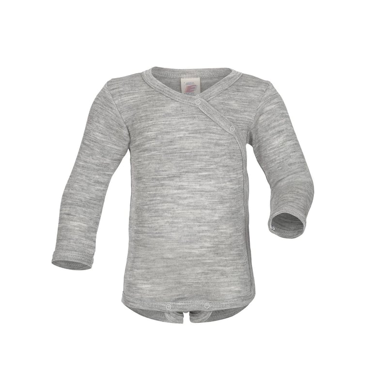Engel Langarm-Wickelbody, grau