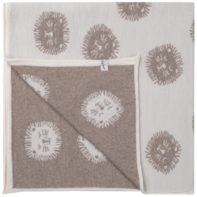 Baby Kochs Exklusiv Löwen-Babydecke beige/ecru 2