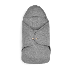 Halfen Walk-Babysack, onesize aus Bio Naturwolle natur grau