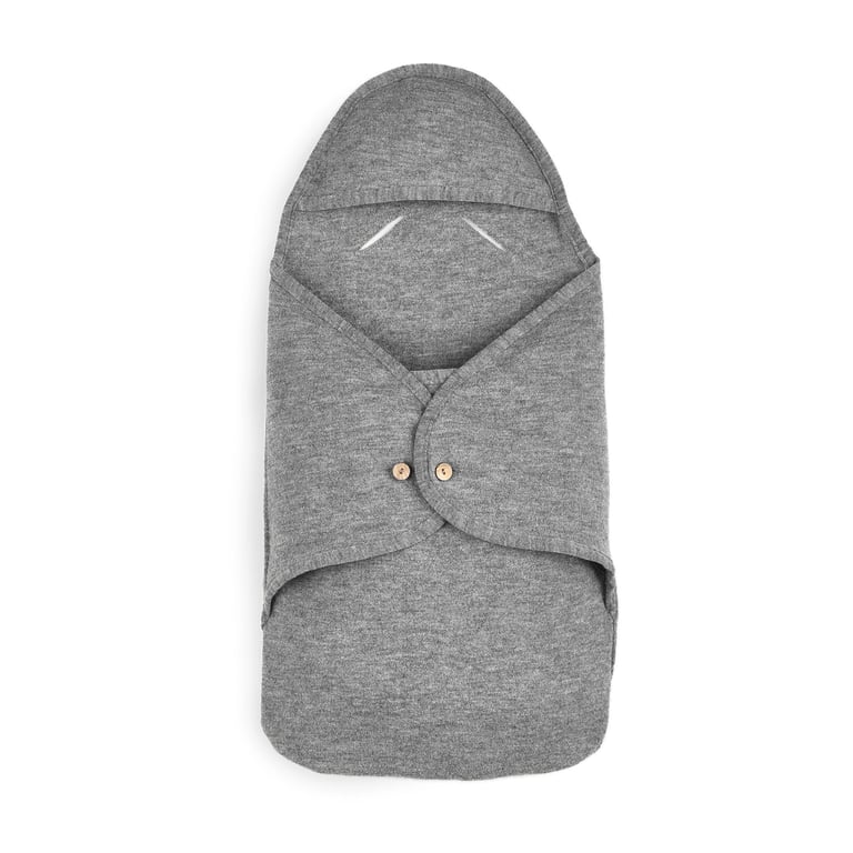 Halfen Walk-Babysack, onesize aus Bio Naturwolle natur grau