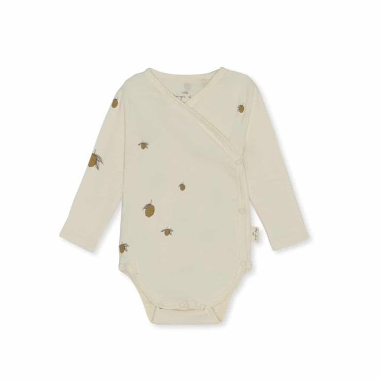 Konges Sløjd Newborn Langarm-Body Lemon