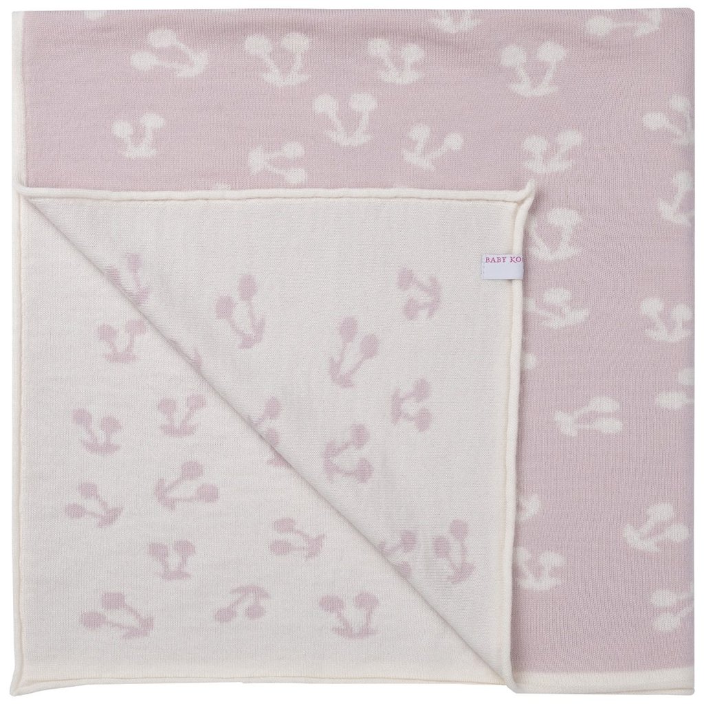 Baby Kochs Babydecke Kirsche rosa/ecru