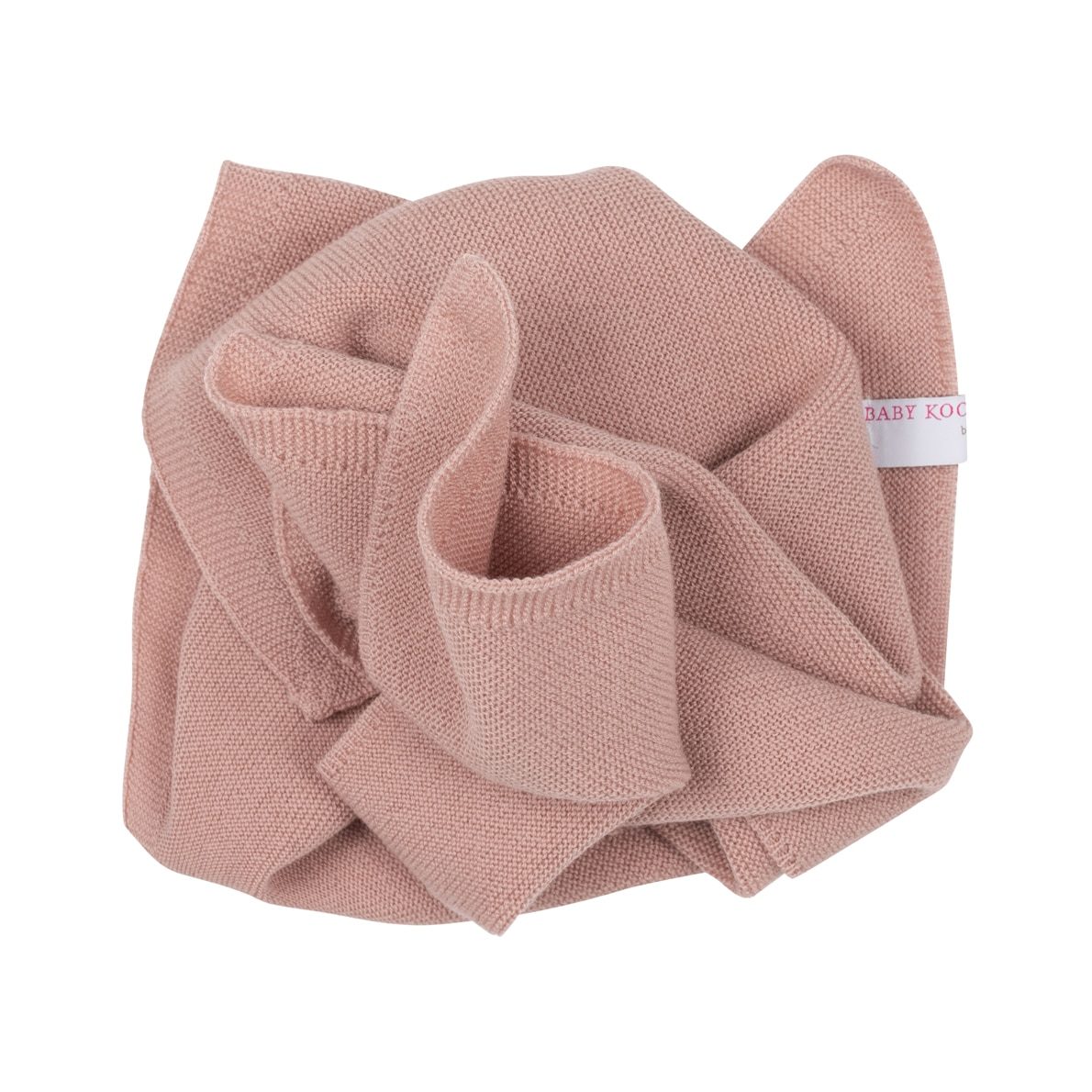 Baby Kochs Dreieckstuch aus Merinowolle puder 1