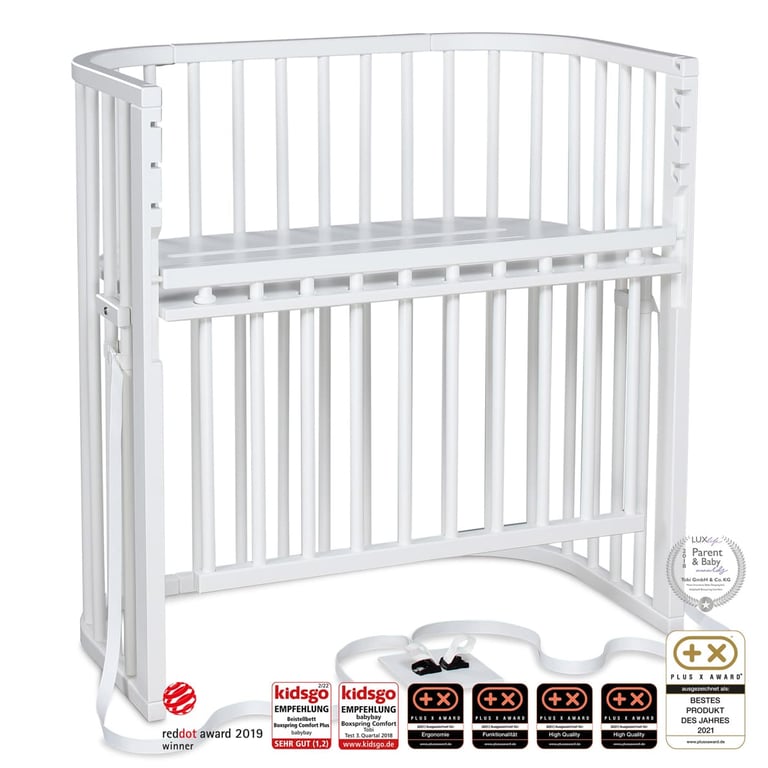 Babybay Boxspring Comfort Plus Beistellbett, weiß lackiert